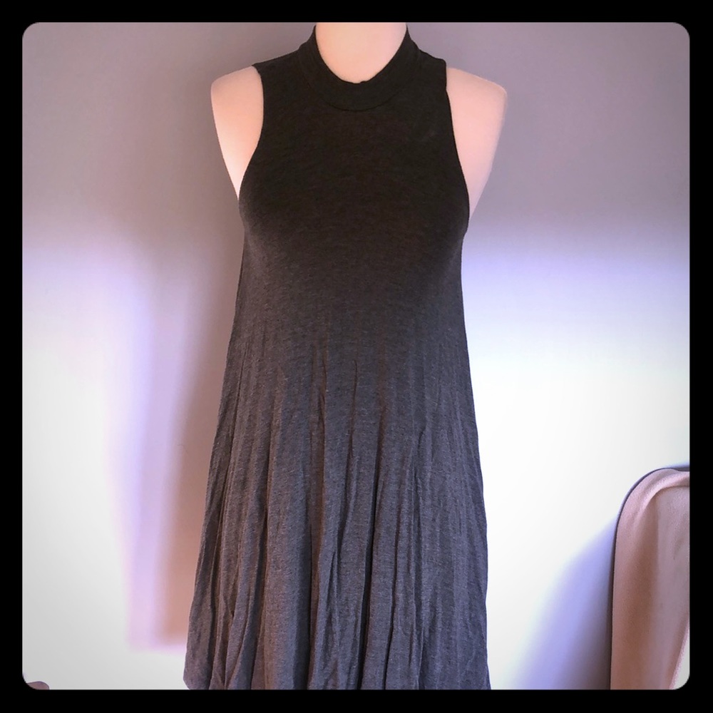 High neck jersey dress